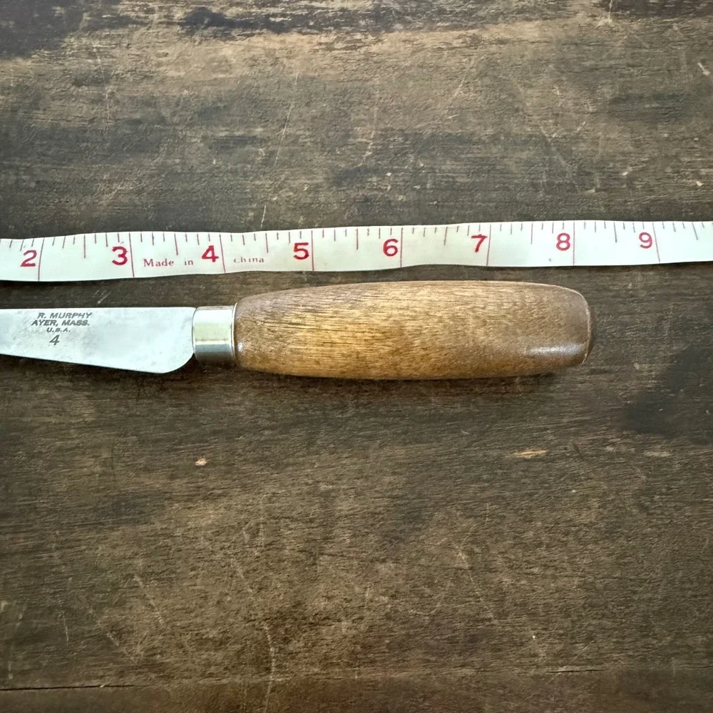 R Murphy Cobbler Spatula Knives Lot of 5 USA Shoe Repair Wooden‎ Handle